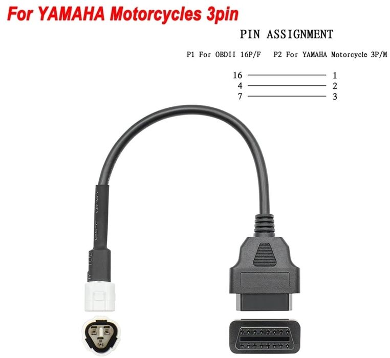Cabos obd obd2 adapatadores Motos Honda Kawasaki Yamaha Suzuki Ducati