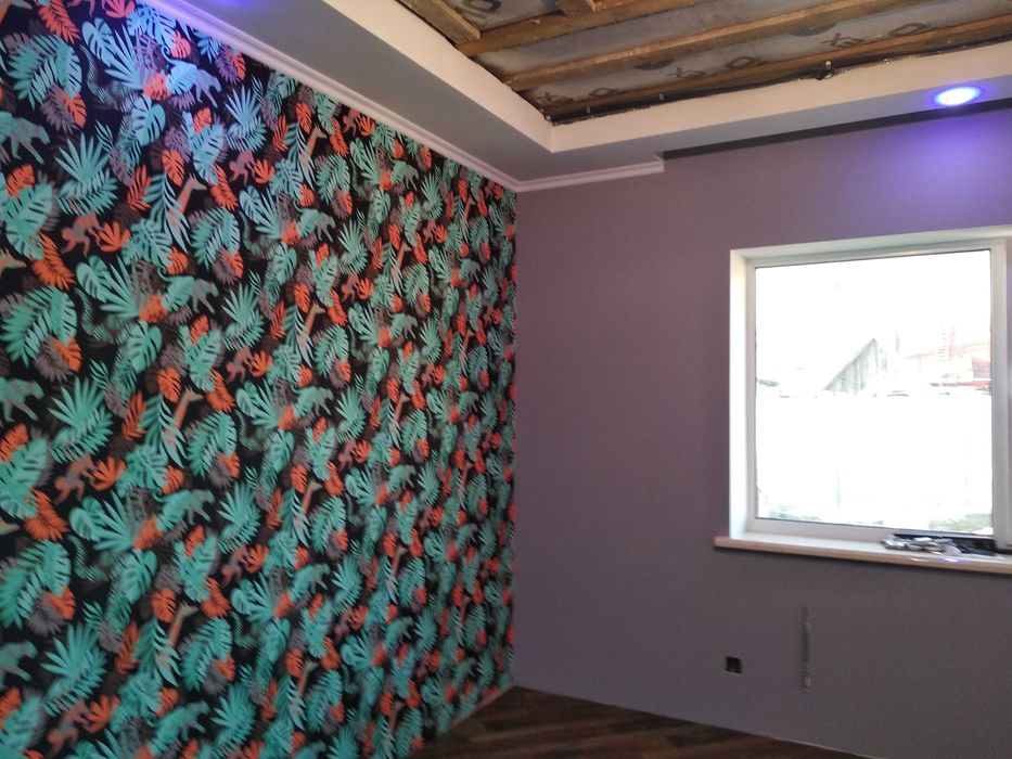 Поклейка обоев,ремонт квартир