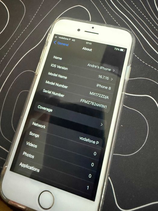 iphone 8 128Gb Branco - Bateria nova