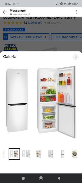 OKAZJA Lodówka Amica chłodziarko - zamrażarka