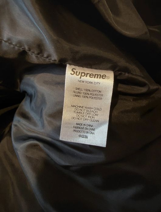 Kurtka Supreme Fat Tip Jacquard Denim Puffer Jacket