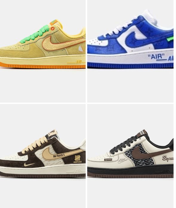 Nike air force 1 low р36-45 Black,white,green,pink
