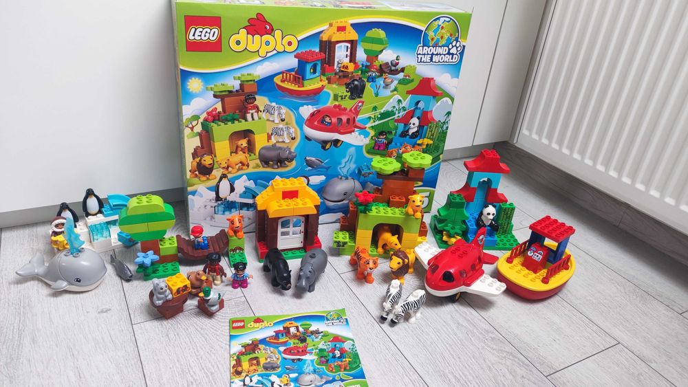 Lego DUPLO 10805 Dookoła świata kompletny zestaw karton instrukcja samolot statek 163 elementy