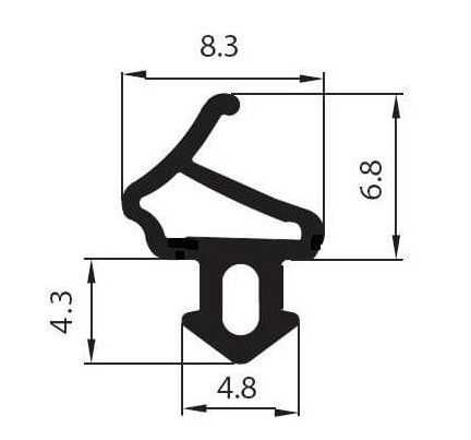 Uszczelka przylgowa do okien PCV Aluplast  S-AL-06