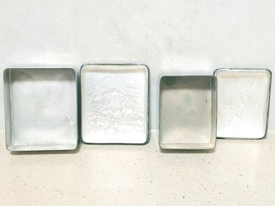 Lindas antigas caixas Arte Nova em casquinha