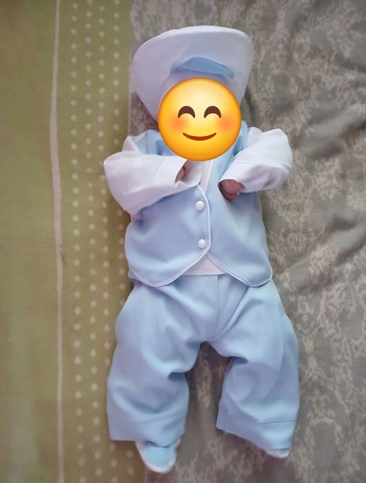 Eleganckie Ubranko do chrztu dla chłopca 80