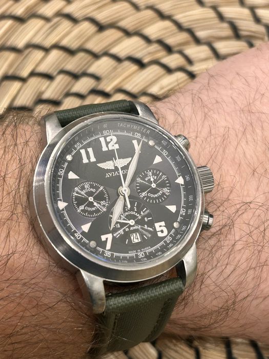 Zegarek Aviator pilot chronograph