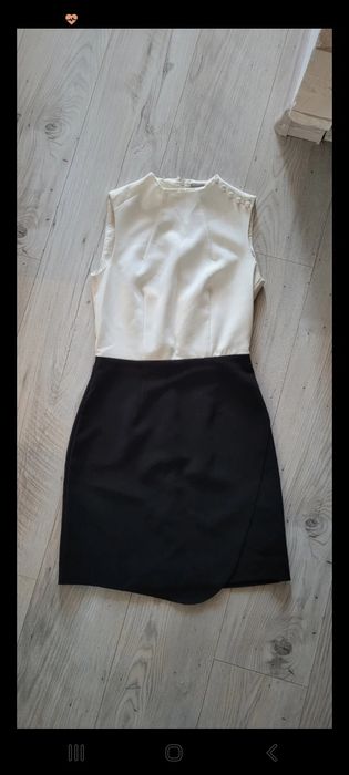 Sukienka biało czarna