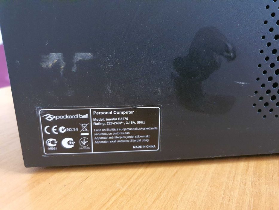 ПК Packard Bell imedia s3270