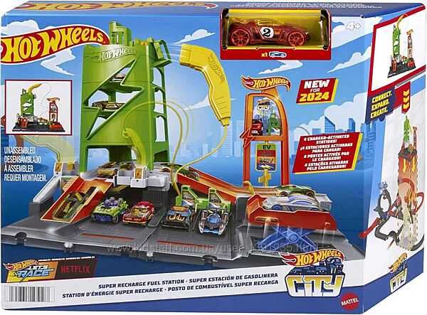 Трек Hot Wheels City Super Recharge Fuel Station Заправна Станція