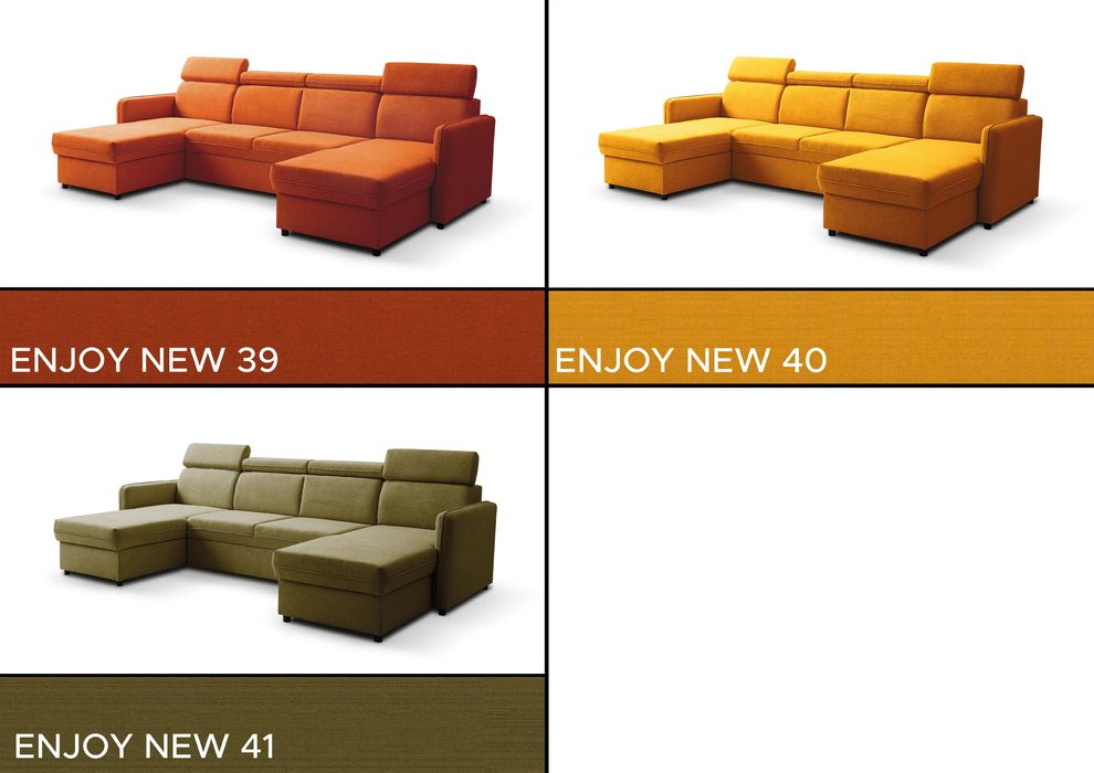 Narożnik BARCELO SYSTEM 282x165 - funkcja spania, 2 pojemniki, ruchome zagłówki