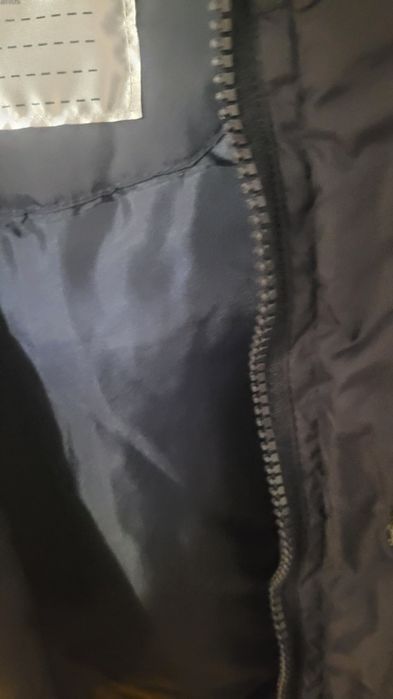 Kurtka zimowa parka 146 nowa beż metki ciemny granat