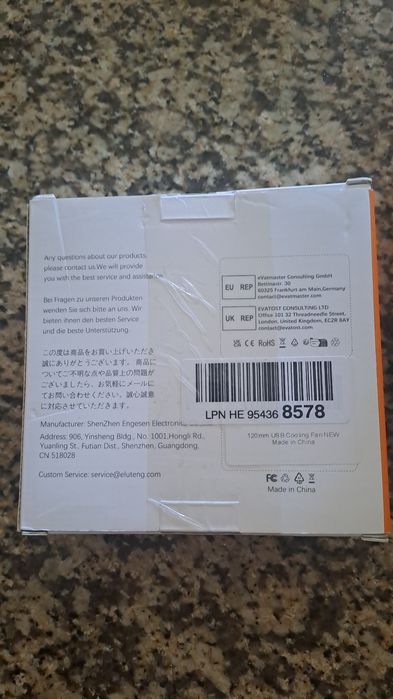 ELUTENG Ventilador USB 120 mm PC ventilador com 8 almofadas amort.