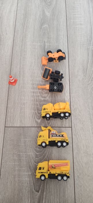 Zestaw pojazdów budowlanych autka do zabawy