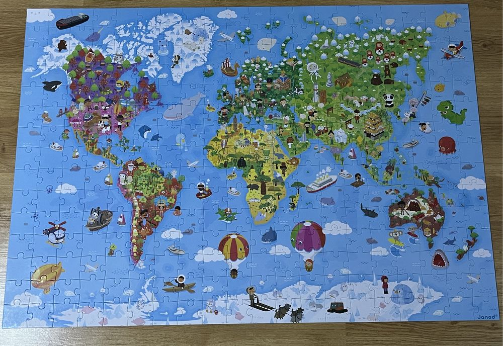 Puzzle do Mundo, com 300 peças