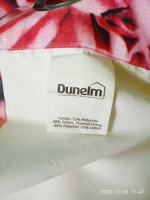 Шторы блэкаут Dunelm 168*137 на люверсах