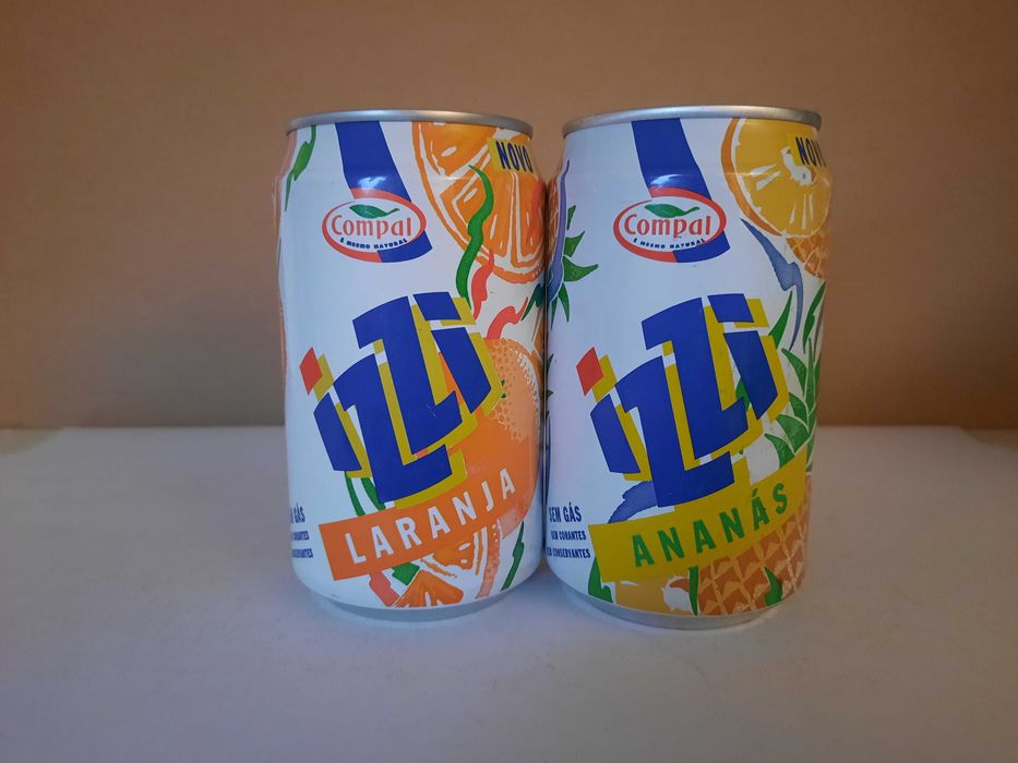 Lote de 106 latas de bebidas diversas - Continente, Pigo Doce, Frisumo, Frutol, Compal