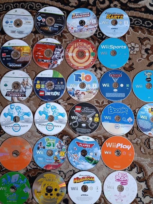 Комплект ігор на xbox 360, Nintendo wii/wii u