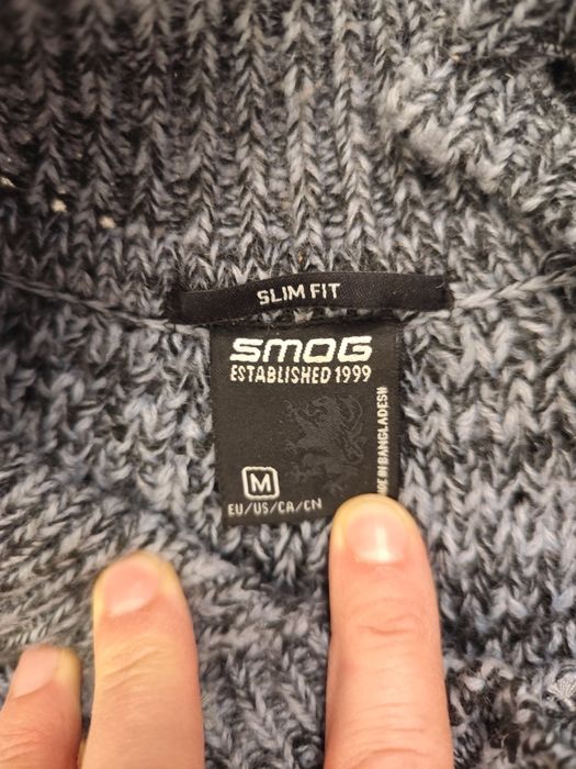 Sweter męski pod szyję z guzikami M