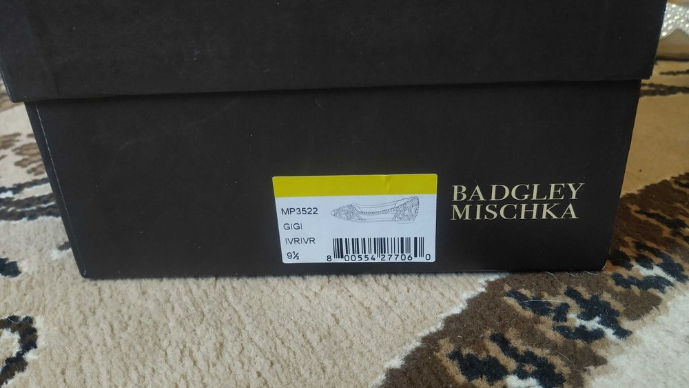 Свадебные женские туфли на плоской подошве Badgley Mischka, цвет слоно