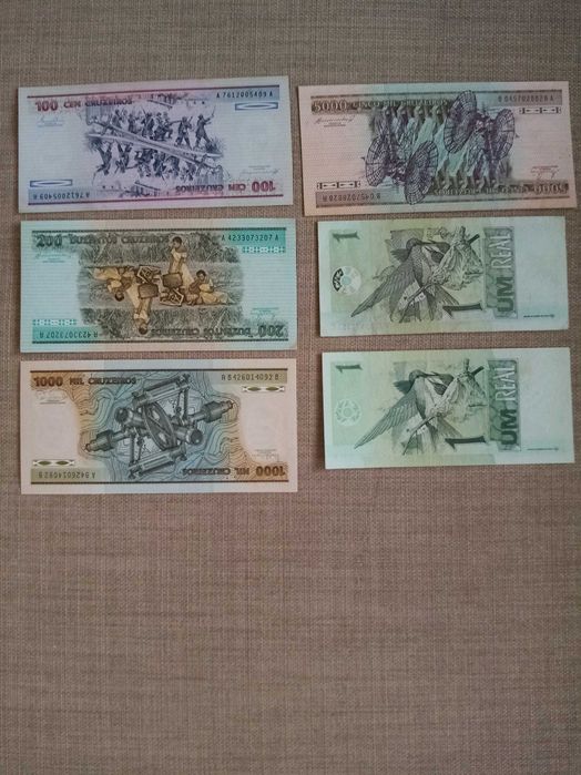 BRASIL 11 Notas 6 NÃO Circuladas e 5 USADAS BEM CONSERVADAS ver fotos