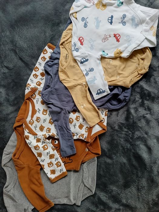 Zestaw 6 body chłopięcych rozmiar 62