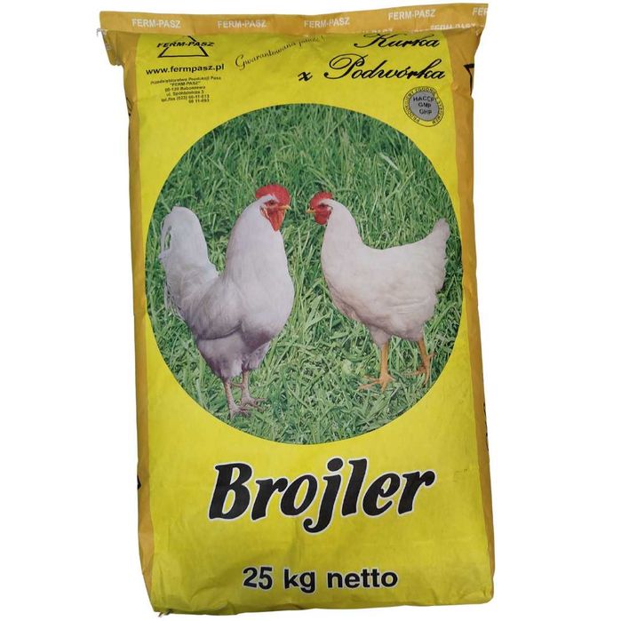 Pasza BROJLER 2 od 3 tygodnia życia - 25kg FERM-PASZ