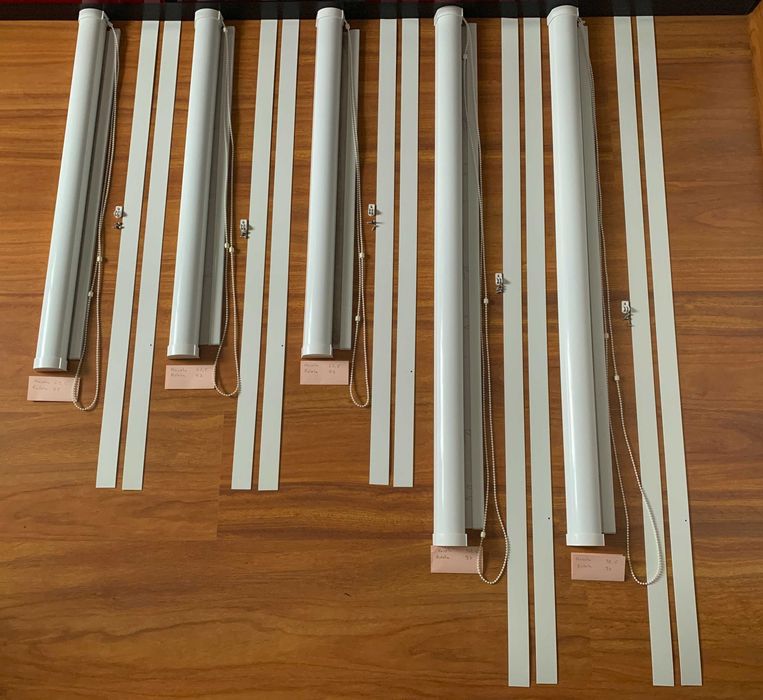 Kasety aluminiowe rolet wewnętrznych, białe