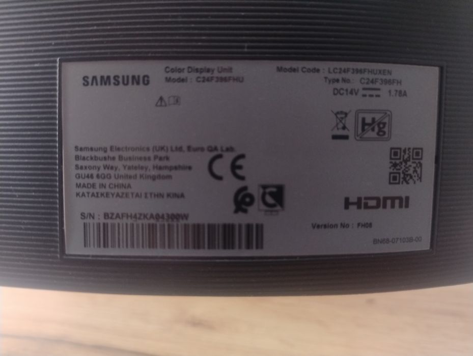 Monitor SAMSUNG LC24F396