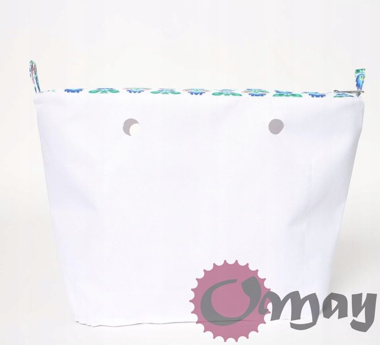 organizer OBAG STANDARD niebieski kwiaty folk 2 kieszenie wkład OMAY