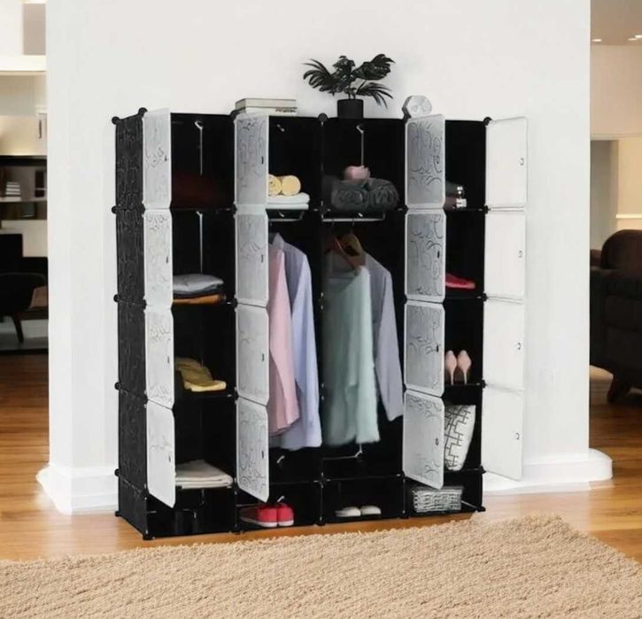 Велика пластикова шафа складна в кімнату