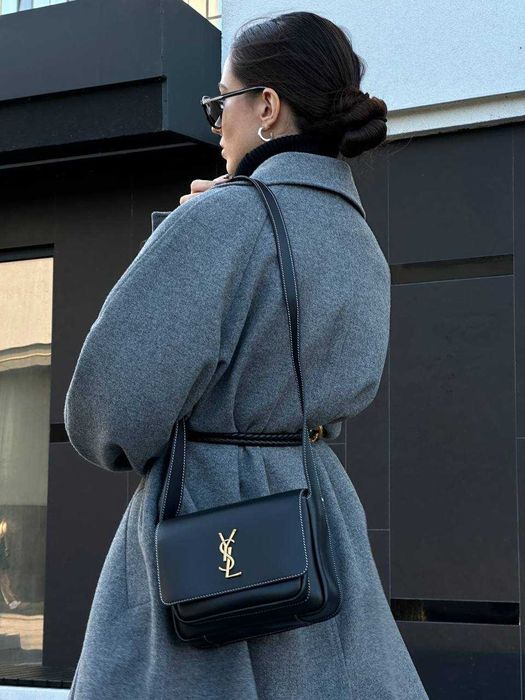 Saint Laurent Niki Besace in Leather Black Gold