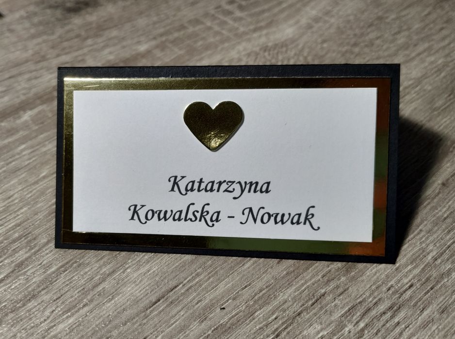 Czarno - złote winietki; czarne winietki