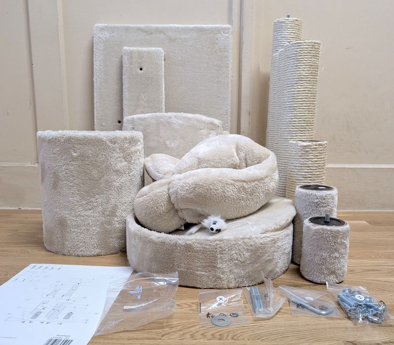 Penelope Drapak dla Kota Beżowy 55x40x116cm Średniej Wielkości