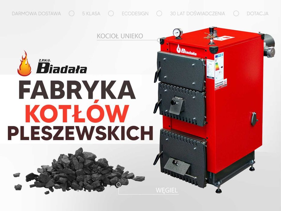 UNIEKO 11 kW Kotły węglowe piec, kocioł 5 KLASA - ECODESIGN