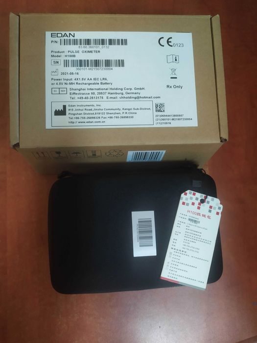 Pulsoksymetr EDAN H100B - pomiar wartości SpO2 oraz pulsu