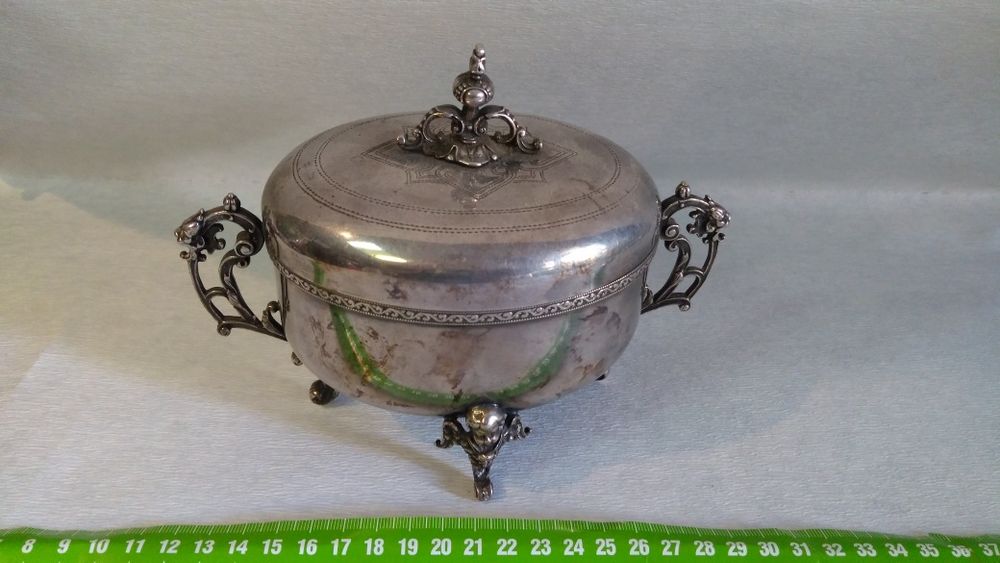 Cukiernica polska platerowa sygnowana Fraget w cenie 1000 zł