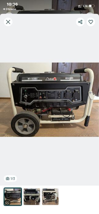 Продам бензогенератор Matari 3квт