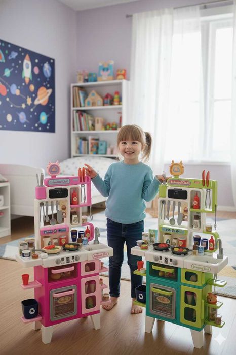 ‼️ХІТ Ціна‼️ Кухня дитяча 42 - 104 предм / звук готування / підсвітка