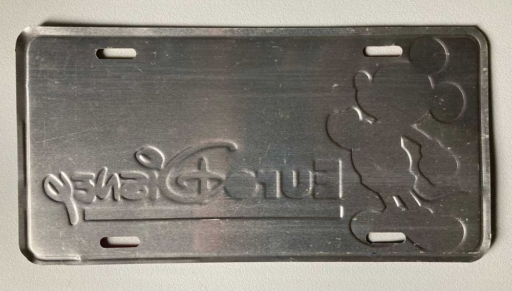 Placa de Metal Vintage Euro Disney