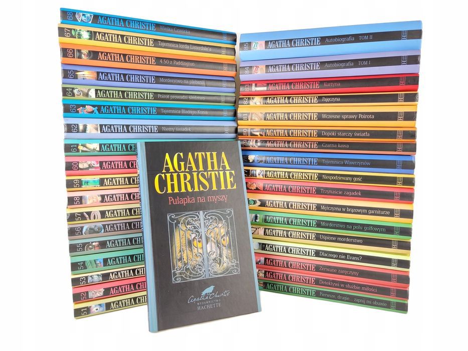 Agatha Christie Zestaw Książek Hachette tomy 51-86 kryminały TWARDA