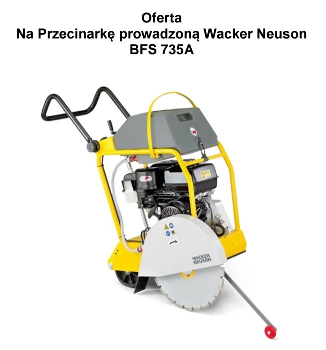 Nowa przecinarka do asfaltu betonu wacker bfs 735a silnik honda gx200