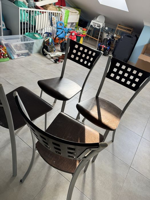 4 cadeiras de cozinha em wenge