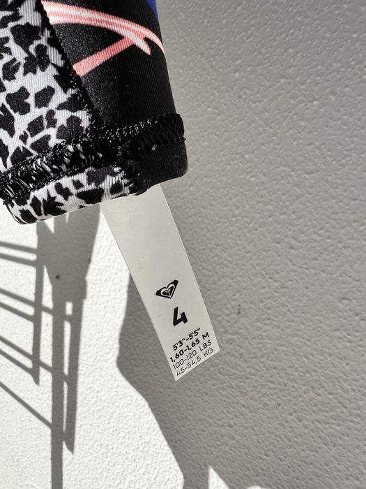 Roxy Pop Surf 1mm Long Sleeve Front Zip bikini cut springsuit wetsuit size 4