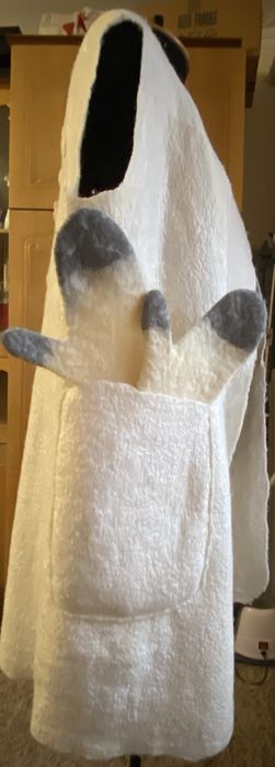 Шерстяний ( валяний) довгий жилет з рукавичками, шерсть натуральна.