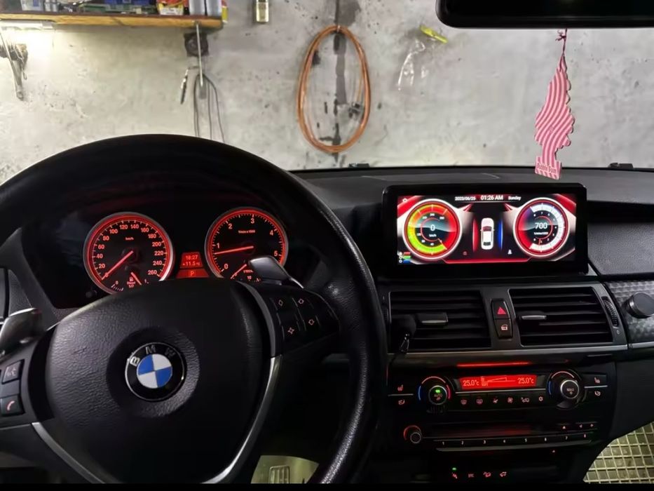Tela Android 14 com GPS BMW X5 E70 X6 E71 (Novo) 4/64GB