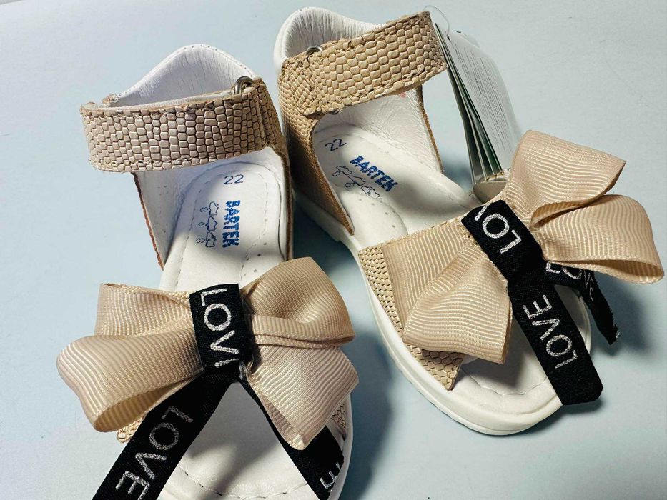 Bartek sandały skóra naturalna profilowane beż  22 - 26 wyprzedaż