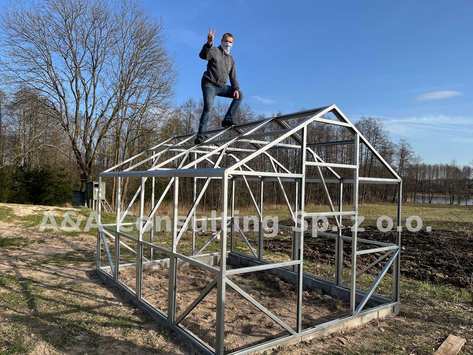 Szklarnia profil 40x40mm 3x6m model Victoria Mocna! DRZWI GRATIS!