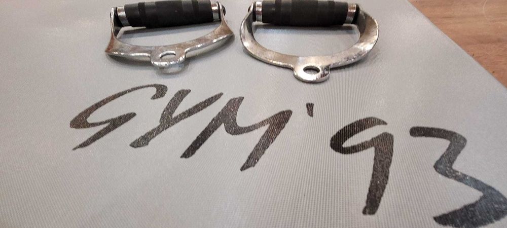 Uchwyt Końcówka Wyciągu Rączki stal Chrom guma płaskownik.