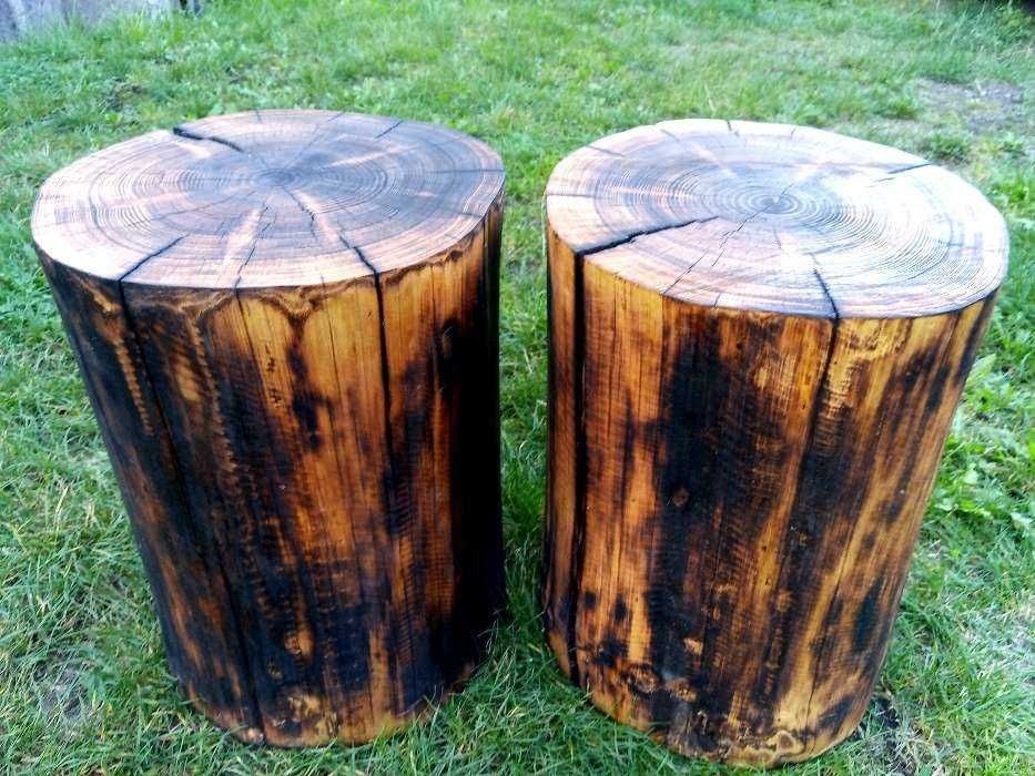 Pionek, taboret z litego drewna